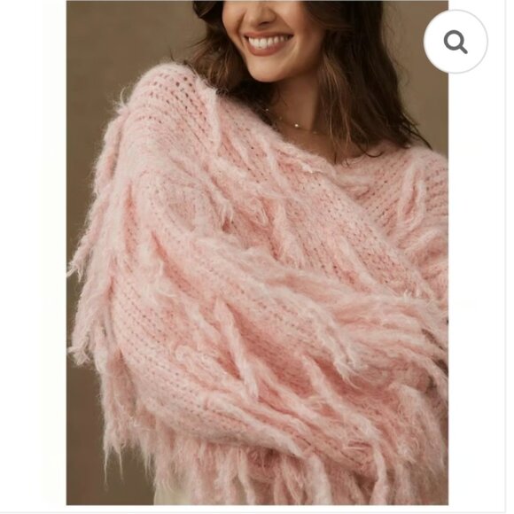By Anthropologie Knit Fringe Cardigan - Picture 6 of 6